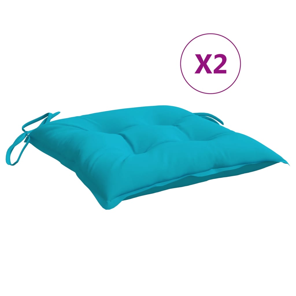 Vidaxl stolpuder 2 stk 40x40x7 cm stof turkis