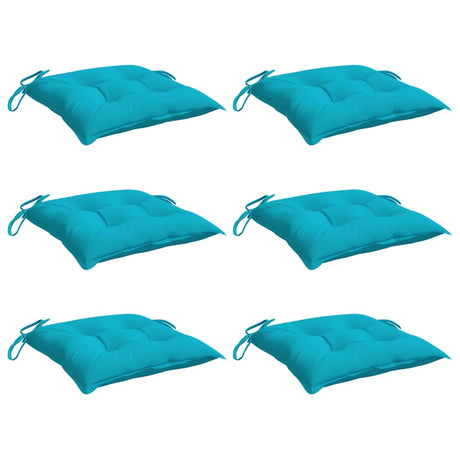 Vidaxl stolpuder 6 PCS 40x40x7 cm stof turkis