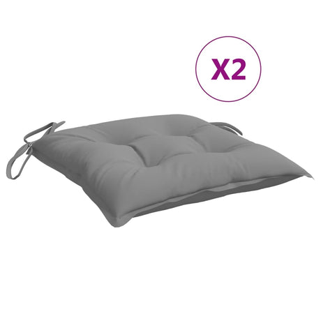 Vidaxl stolpuder 2 stk 50x50x7 cm Oxford stof grå