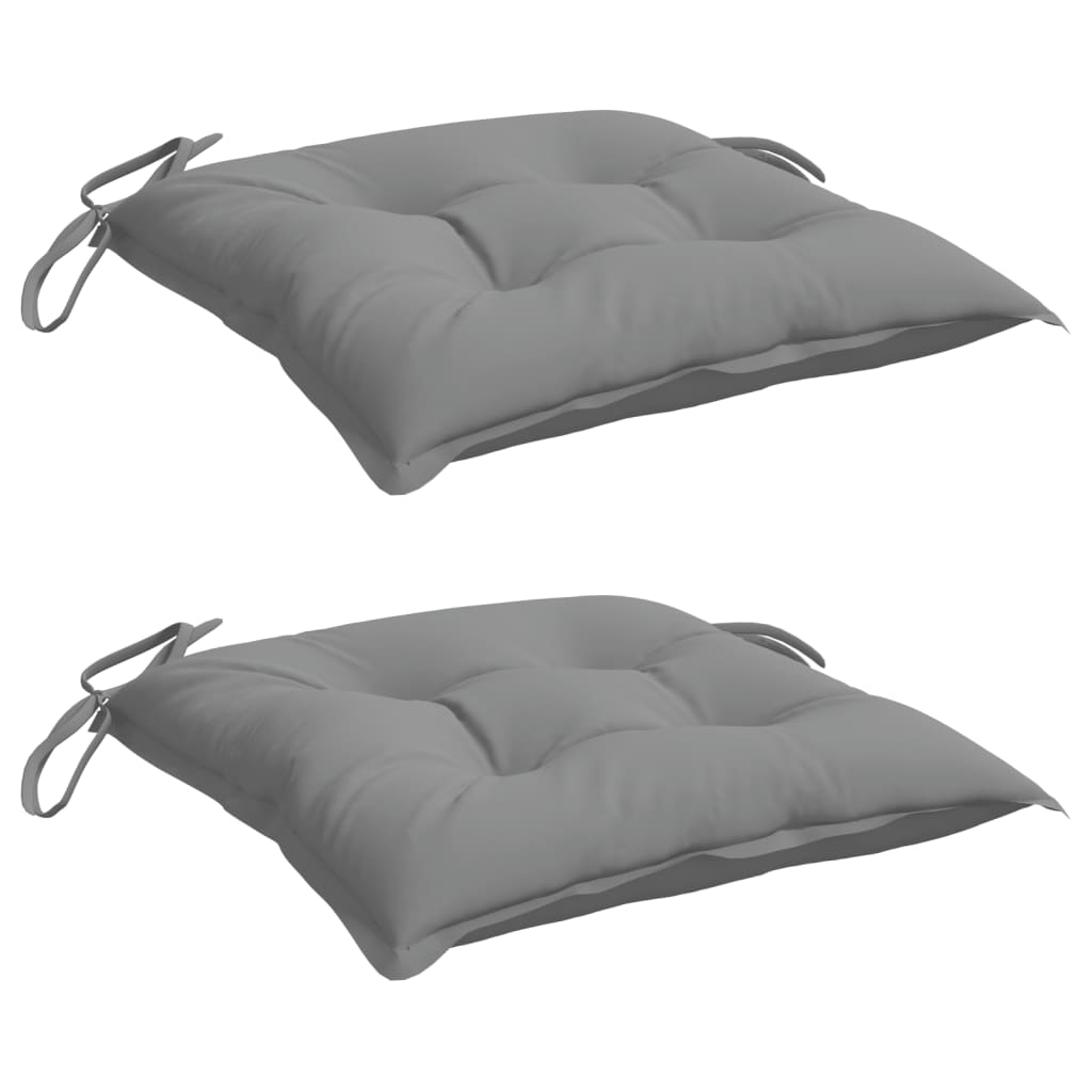 Vidaxl stolpuder 2 stk 50x50x7 cm Oxford stof grå