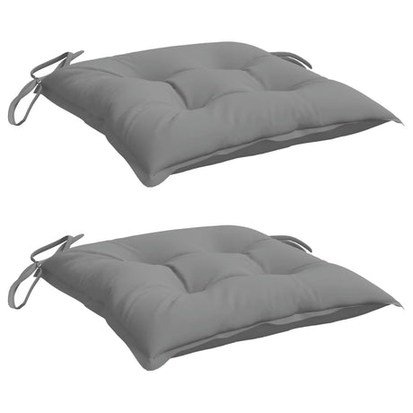Vidaxl stolpuder 2 stk 50x50x7 cm Oxford stof grå