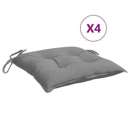 Vidaxl stolpuder 4 stk 50x50x7 cm Oxford stof grå