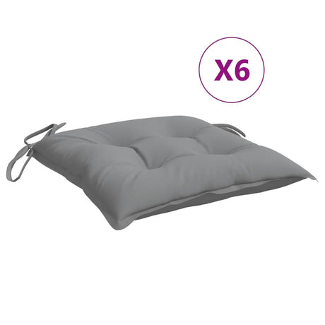 Vidaxx stolpuder 6 PCS 50x50x7 cm Oxford stof grå