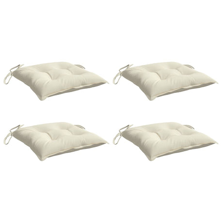 Vidaxl Stolpuder 4 PCS 50x50x7 cm Oxford Fabric Cream White
