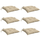 Vidaxl Palletpuder 6 PCS 50x50x7 cm Oxford Stof beige