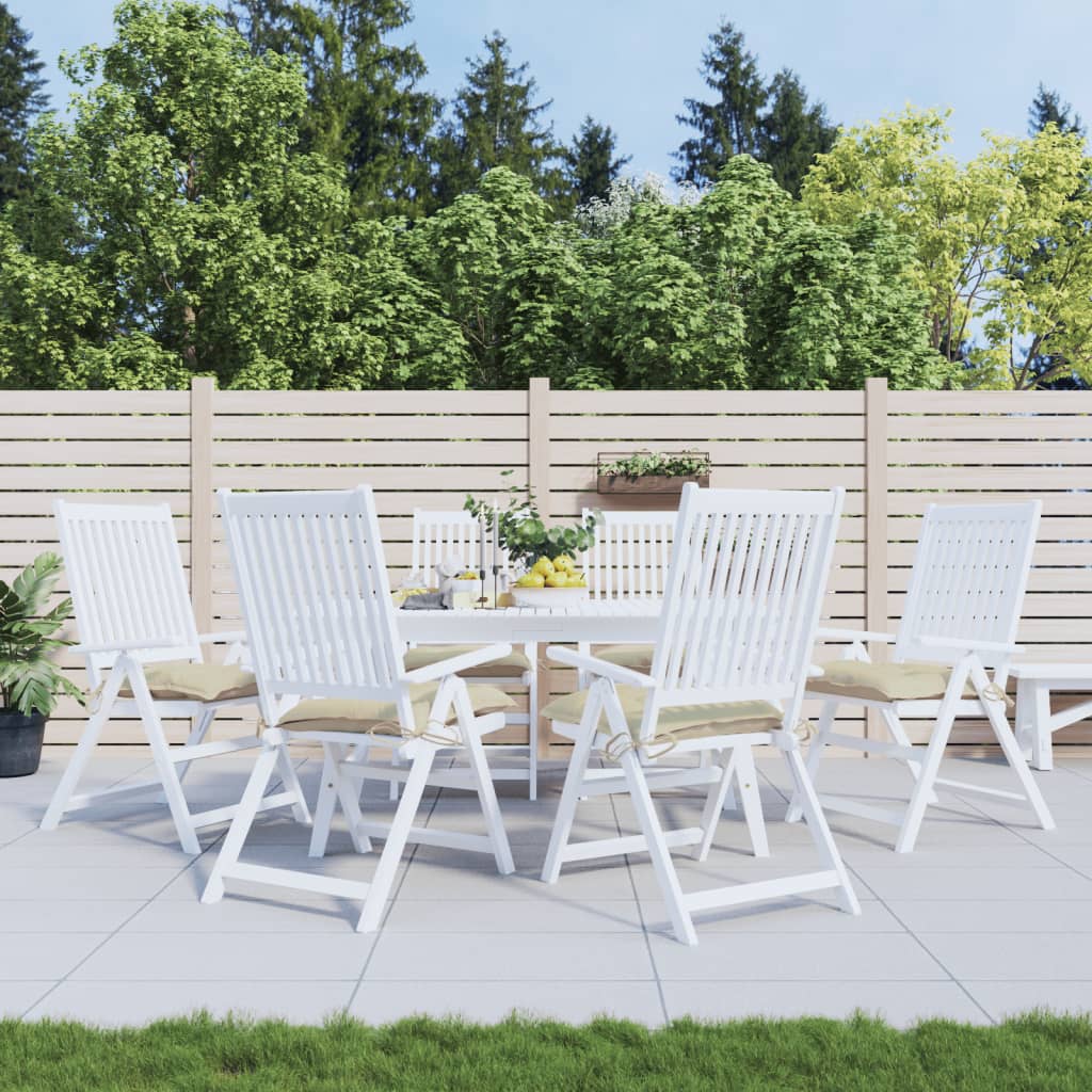 Vidaxl Palletpuder 6 PCS 50x50x7 cm Oxford Stof beige