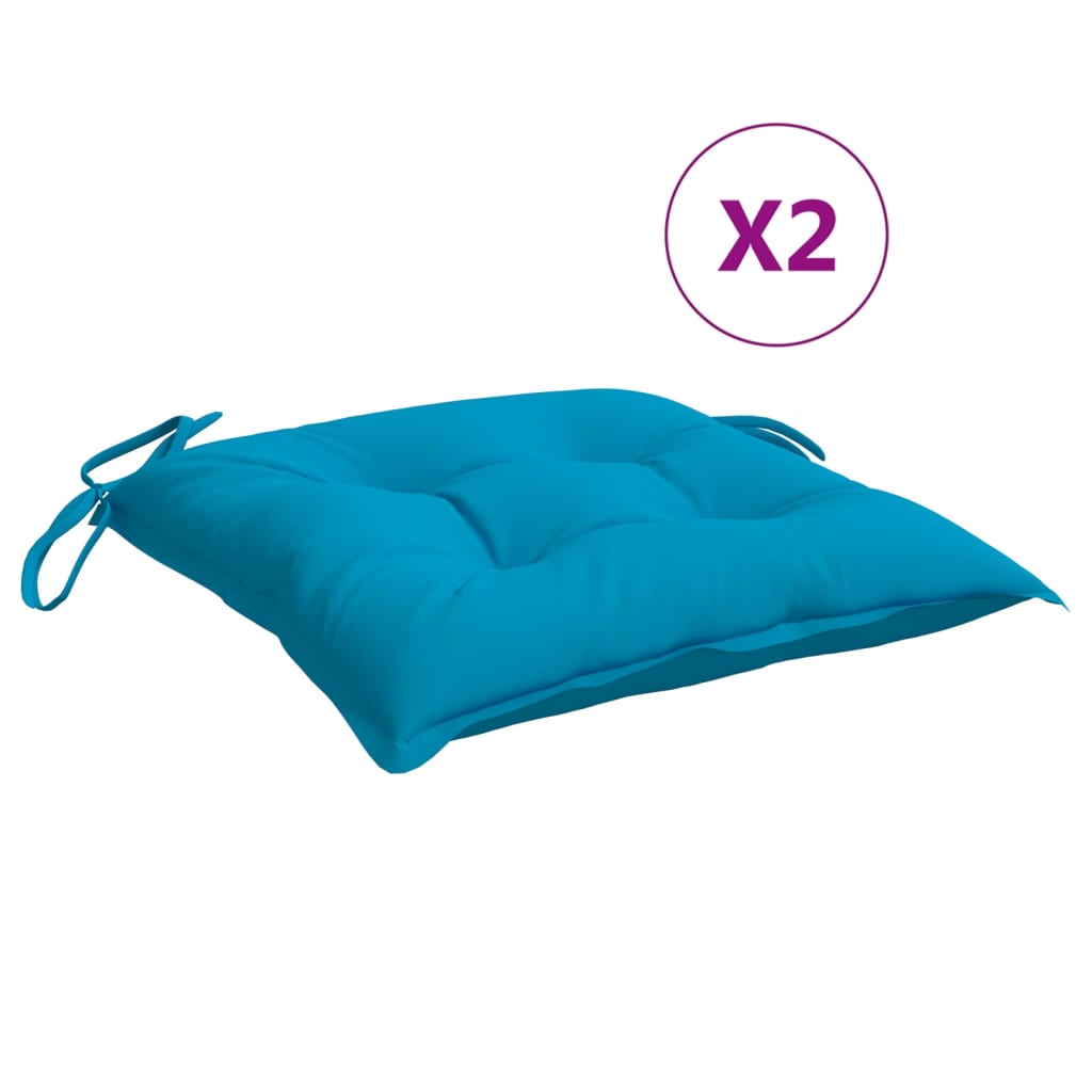 VidaXL pallehynder 2 stk 50x50x7 cm oxford stof lyseblå