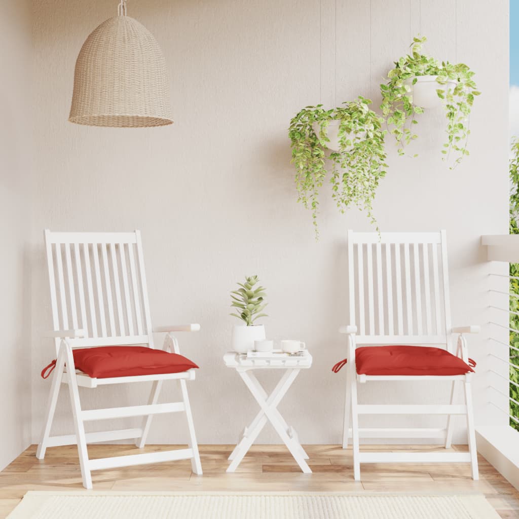 Vidaxl Palletpuder 2 PCS 50x50x7 cm Oxford stof rød