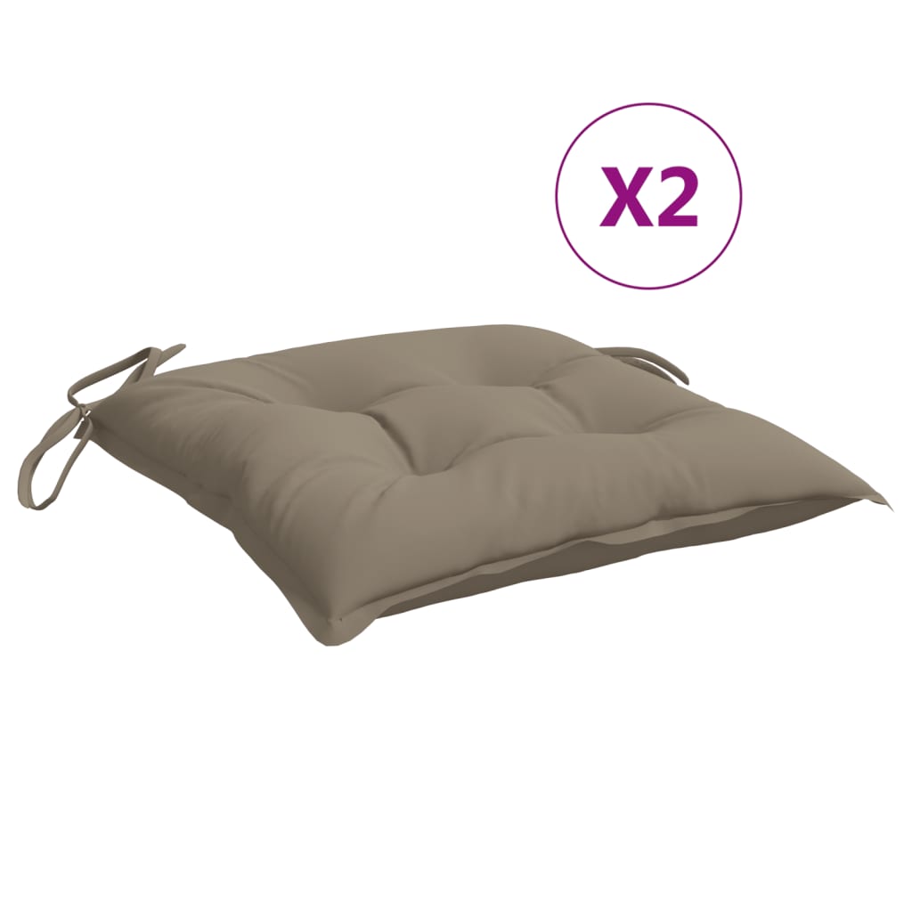 VIDAXX PALLET PUDER 2 PCS 50x50x7 cm Oxford Fabric Taupe