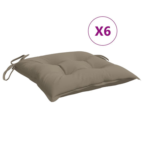 Vidaxl Palletpuder 6 PCS 50x50x7 cm Oxford Fabric Taupe