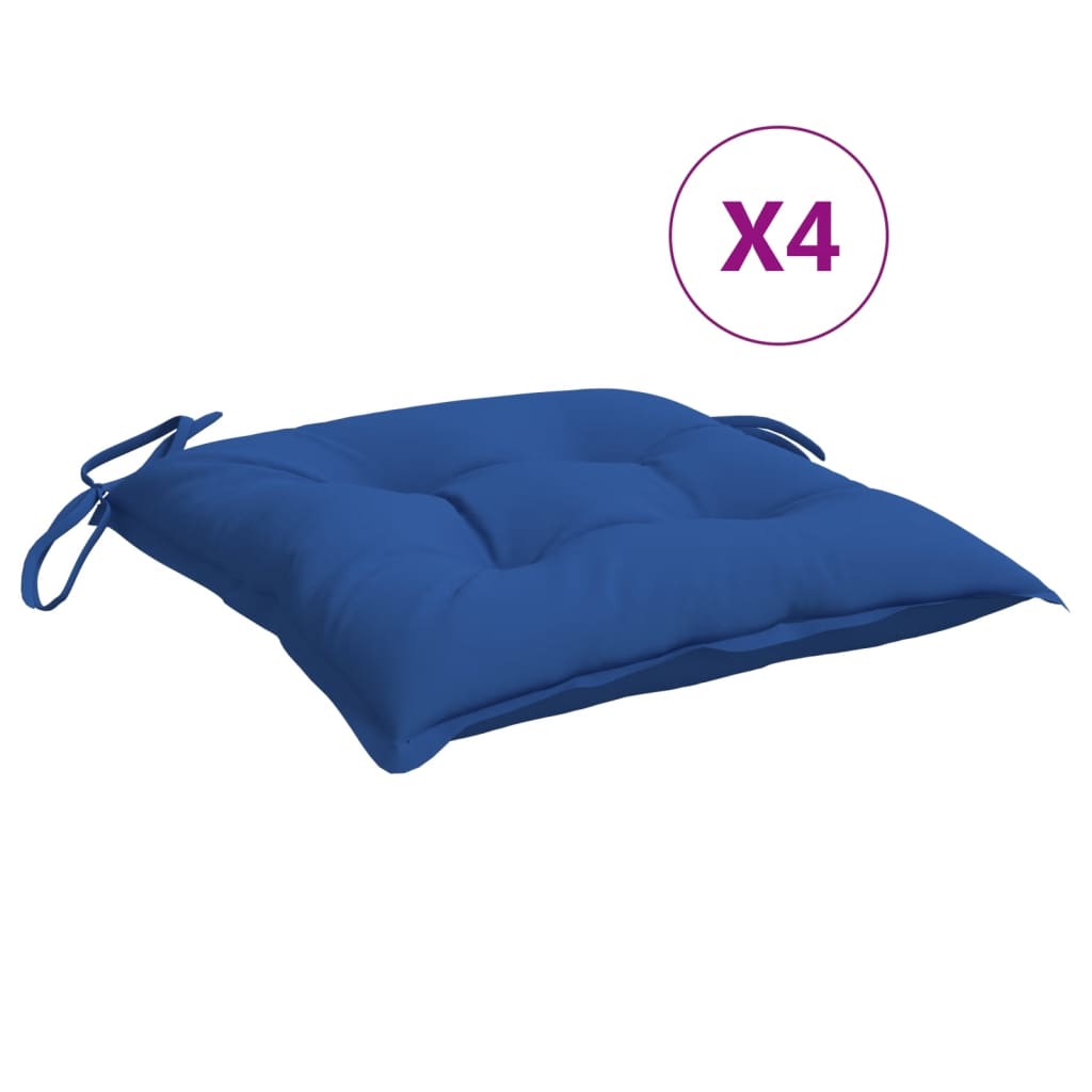 Vidaxl Palletpuder 4 PCS 50x50x7 cm Oxford stofblå