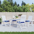 Vidaxl Palletpuder 4 PCS 50x50x7 cm Oxford stofblå