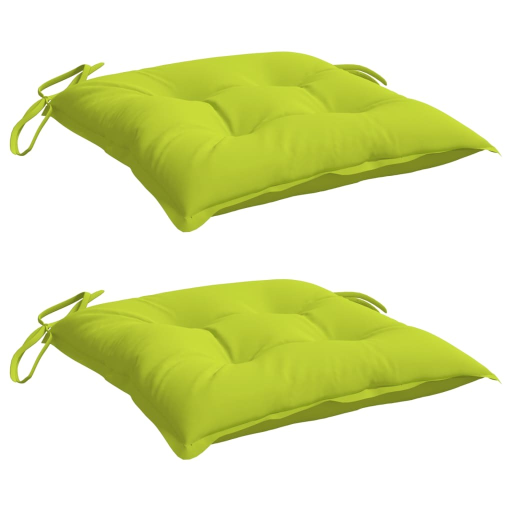 Vidaxl Palletpuder 2 PCS 50x50x7 cm Oxford stof lysegrøn