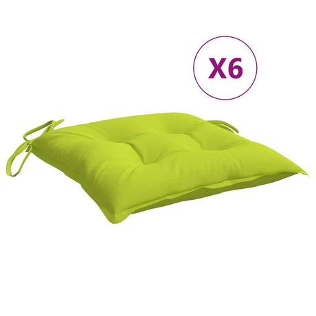 Vidaxl Palletpuder 6 PCS 50x50x7 cm Oxford Stof lysegrøn
