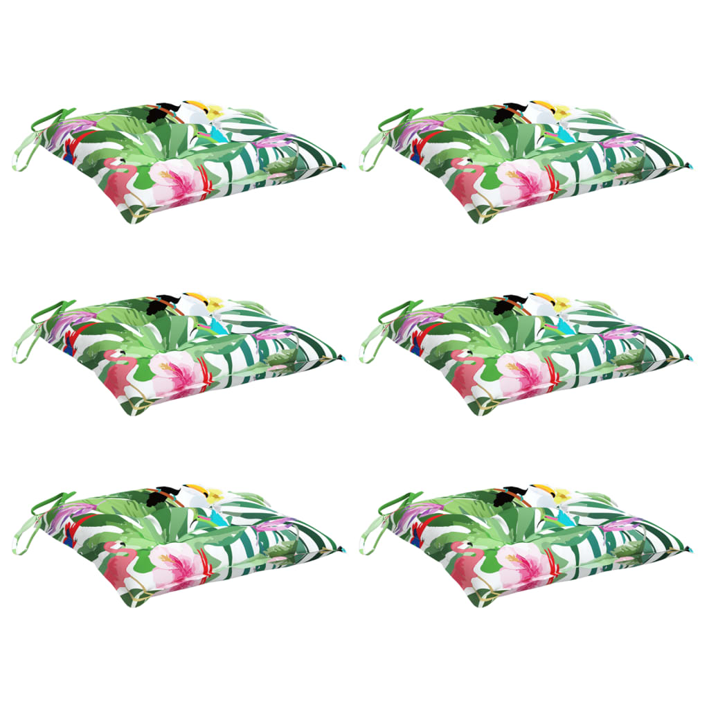 Vidaxl stolhynder 6 PCS 50x50x7 cm stofflerfarvet