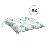 Vidaxx stolehynder 2 stk 50x50x7 cm stof bladmønster