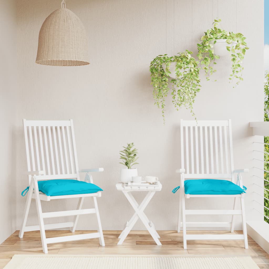 Vidaxl stolpuder 2 stk 50x50x7 cm stof turkis
