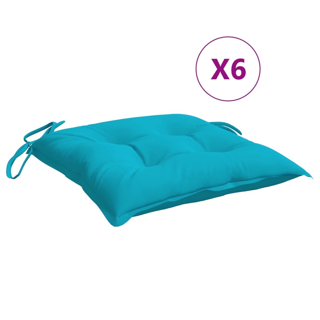 Vidaxl stolpuder 6 PCS 50x50x7 cm stof turkis