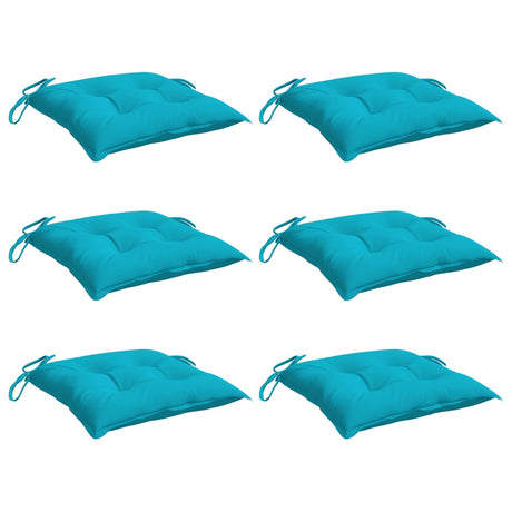 Vidaxl stolpuder 6 PCS 50x50x7 cm stof turkis