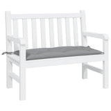 Vidaxl Garden Bench Pushion 100x50x7 cm Oxford Stof grå