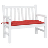 Vidaxl Garden Bench Pushion 100x50x7 cm Oxford stof rød