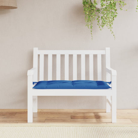 Vidaxl Garden Bench Pushion 100x50x7 cm Oxford stof blå