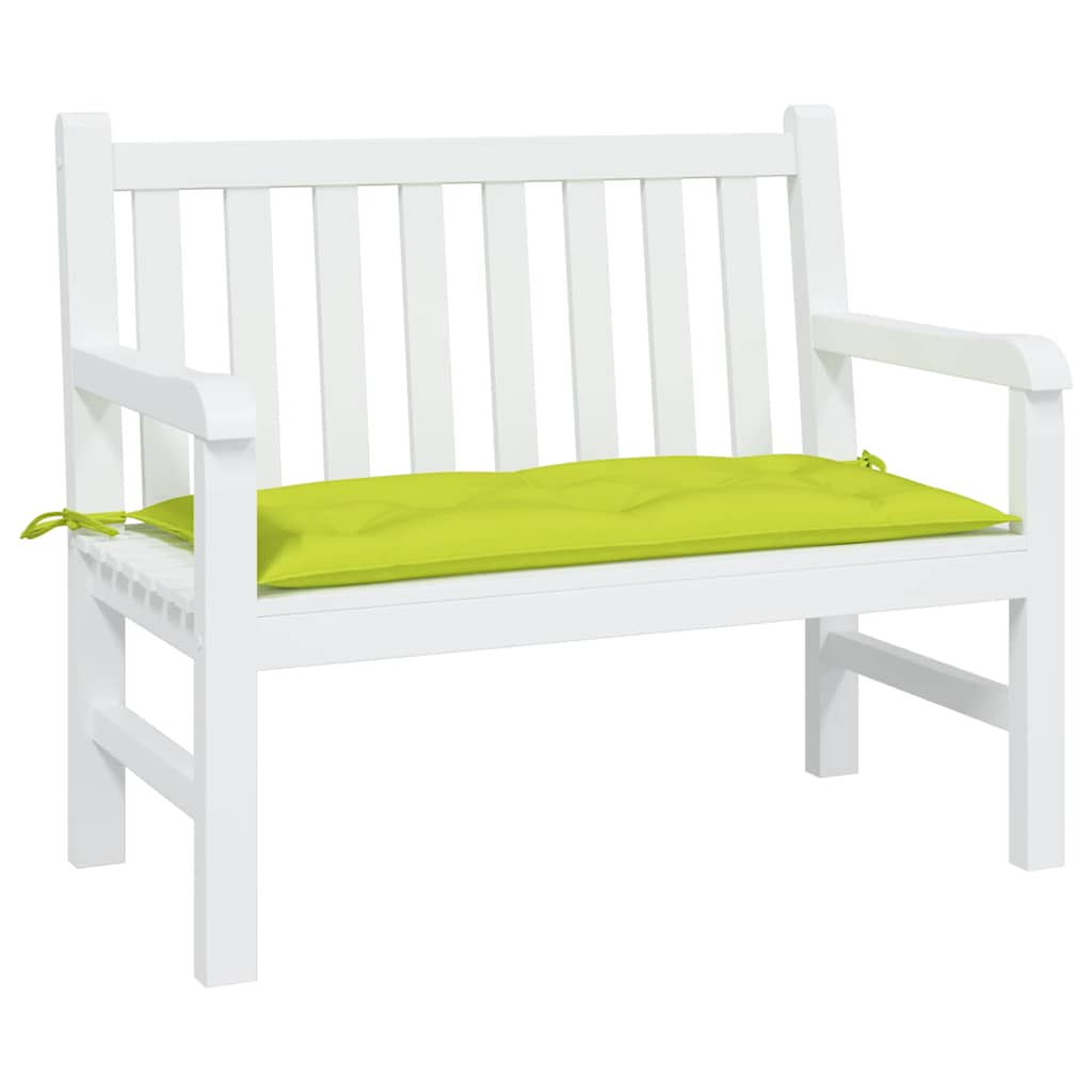 Vidaxl Garden Bench Pushion 100x50x7 cm Oxford Stof lysegrøn