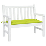 Vidaxl Garden Bench Pushion 100x50x7 cm Oxford Stof lysegrøn