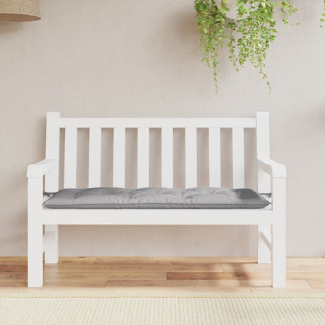 Vidaxl Garden Bench Pushion 120x50x7 cm Oxford Stof grå