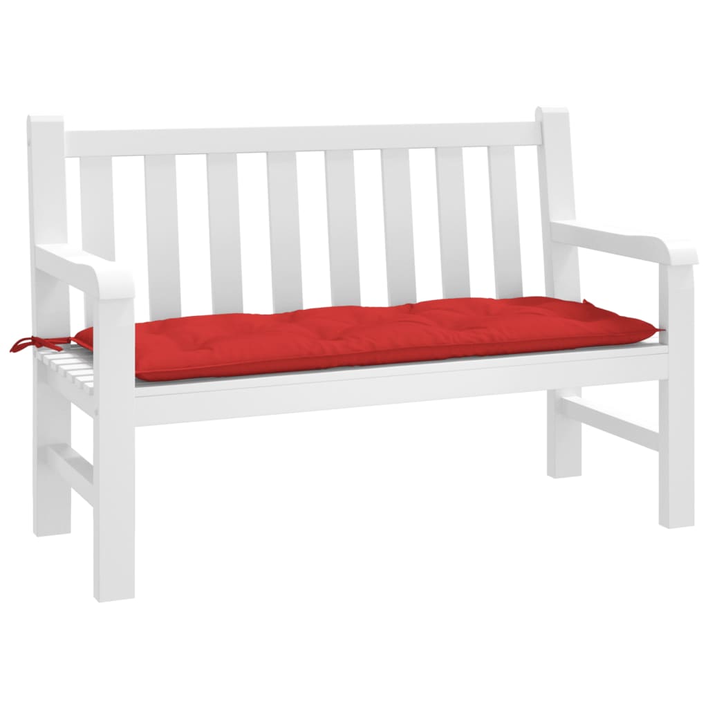 Vidaxl Garden Bench Pushion 120x50x7 cm Oxford stof rød