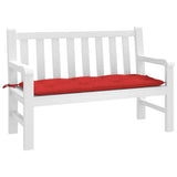 Vidaxl Garden Bench Pushion 120x50x7 cm Oxford stof rød