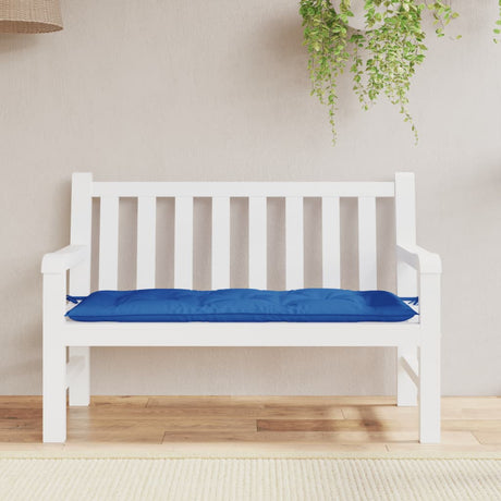 Vidaxl Garden Bench Pushion 120x50x7 cm Oxford stof blå