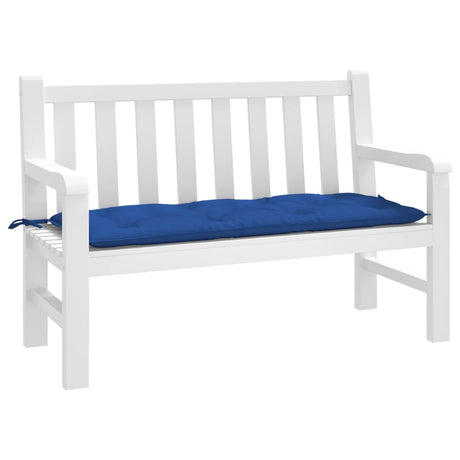 Vidaxl Garden Bench Pushion 120x50x7 cm Oxford stof blå