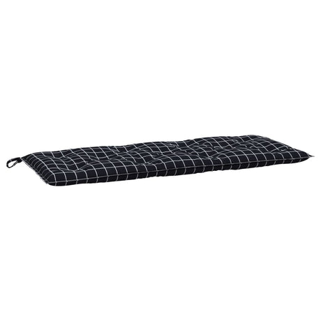 Vidaxl Garden Bench Pude Diamond Mønster 120x50x7 cm Stof sort sort