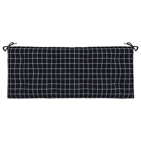 Vidaxl Garden Bench Pude Diamond Mønster 120x50x7 cm Stof sort sort