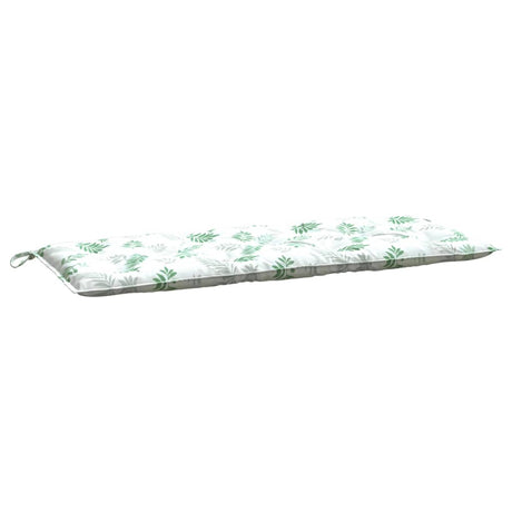 Vidaxl Garden Bench Pude Leaf Pattern 120x50x7 cm stof