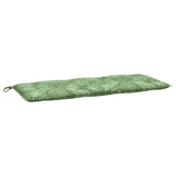 Vidaxl Garden Bench Pude Leaf Pattern 120x50x7 cm stof
