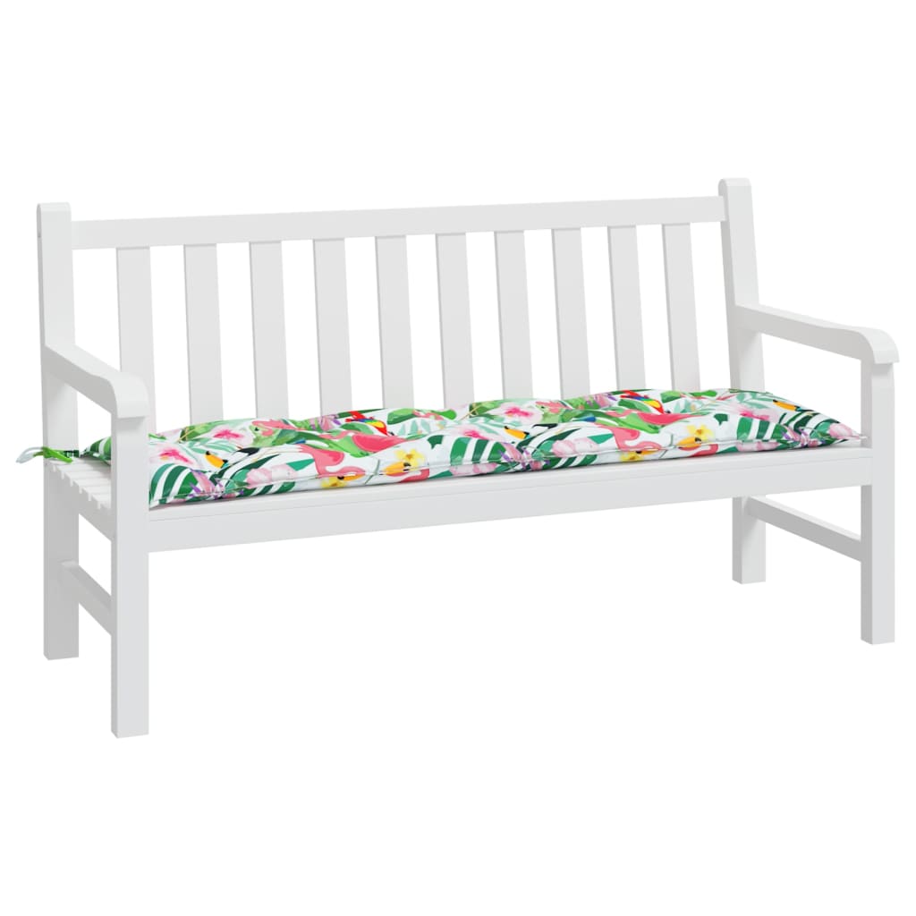 Vidaxl Garden Bench Pushion 150x50x7 cm Oxford stof Flerfarvet