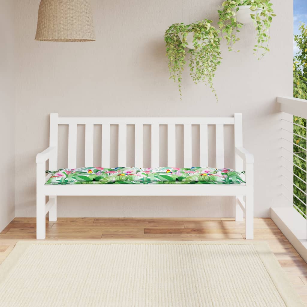 Vidaxl Garden Bench Pushion 150x50x7 cm Oxford stof Flerfarvet
