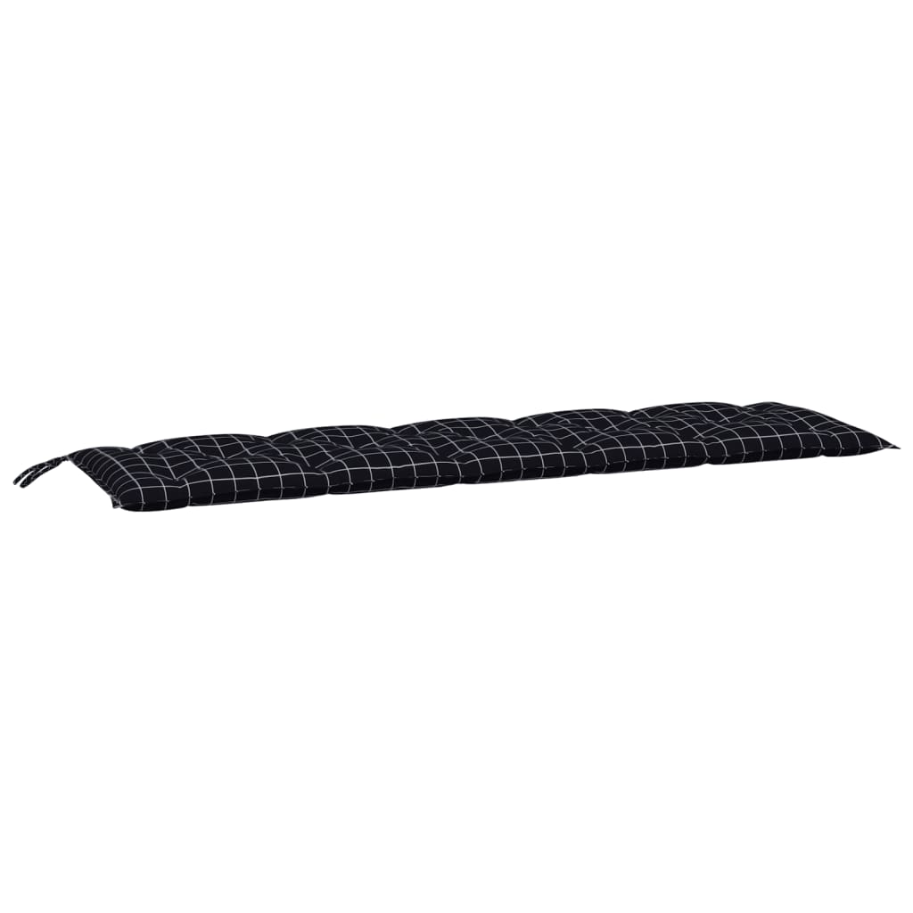Vidaxx Garden Bench Pushion 180x50x7 cm Oxford Stof Diamond Pattern Black