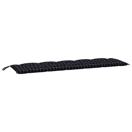 Vidaxx Garden Bench Pushion 180x50x7 cm Oxford Stof Diamond Pattern Black