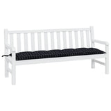 Vidaxx Garden Bench Pushion 180x50x7 cm Oxford Stof Diamond Pattern Black