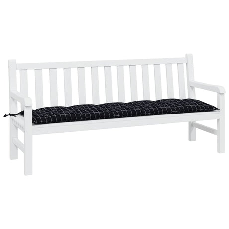 Vidaxx Garden Bench Pushion 180x50x7 cm Oxford Stof Diamond Pattern Black