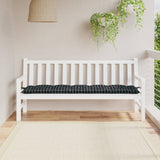 Vidaxx Garden Bench Pushion 180x50x7 cm Oxford Stof Diamond Pattern Black