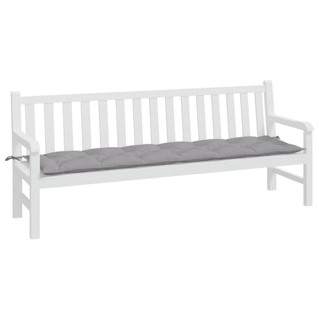Vidaxl Garden Bench Pushion 200x50x7 cm Oxford Stof grå