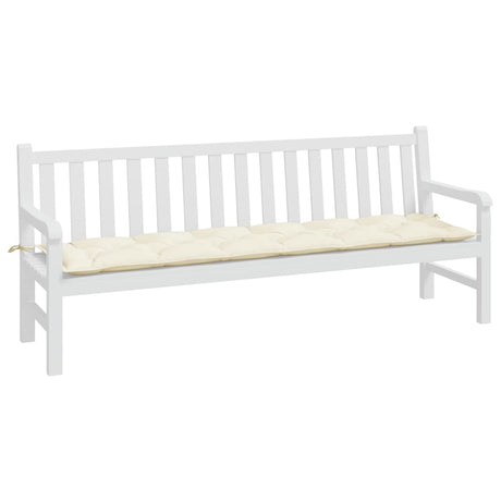 Vidaxx Garden Bench Pushion 200x50x7 cm Oxford Fabric Cream-farvet