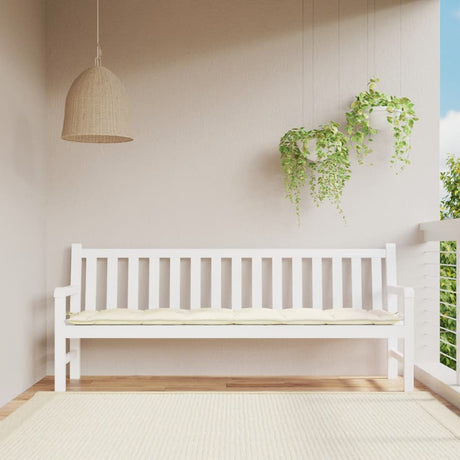Vidaxx Garden Bench Pushion 200x50x7 cm Oxford Fabric Cream-farvet