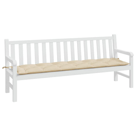 Vidaxl Garden Bench Pushion 200x50x7 cm Oxford Stof beige