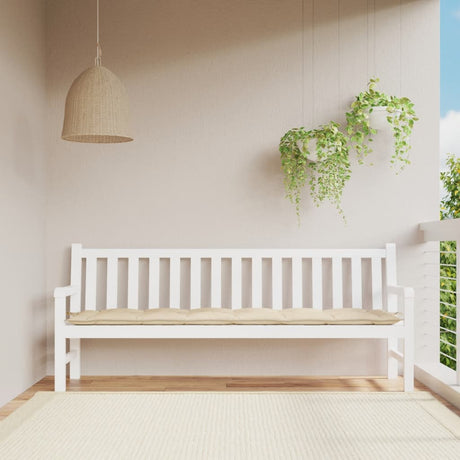 Vidaxl Garden Bench Pushion 200x50x7 cm Oxford Stof beige