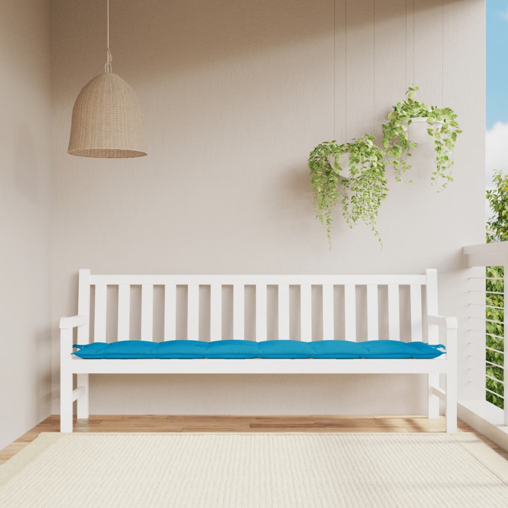 Vidaxx Garden Bench Pushion 200x50x7 cm Oxford Stof lyseblå